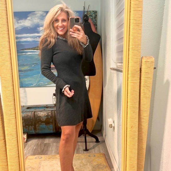 Adrienne Vittadini Dresses & Skirts - ⭐️Adrienne Vittadini,FALL Sophistication, Elegance,Style,Soft Gray Dress,Size Sm